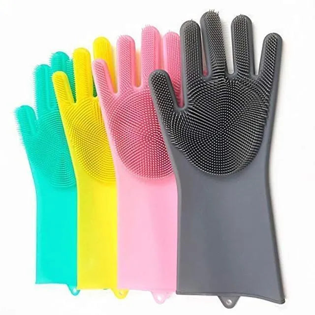 Silicone Cleaning Gloves (M)