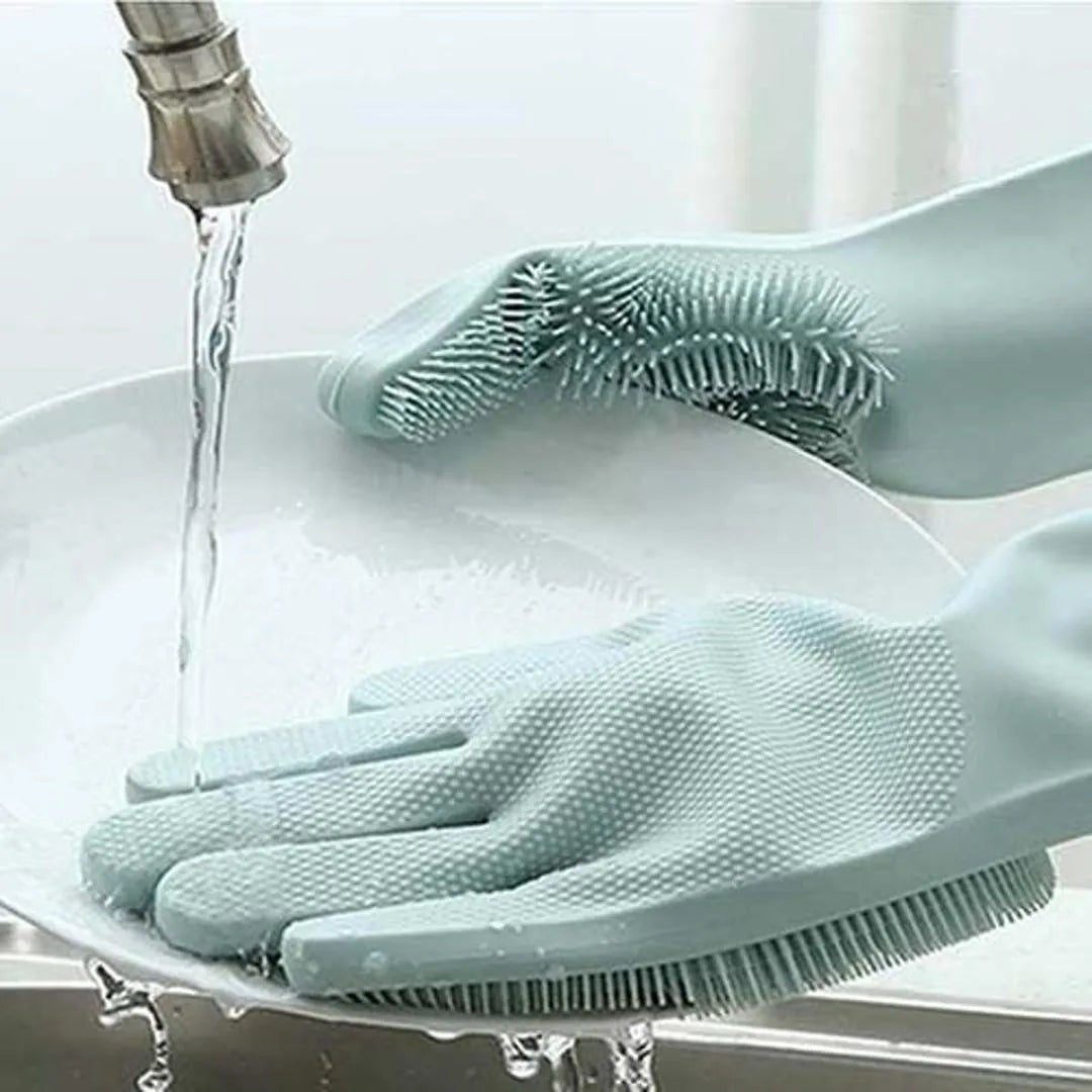 Silicone Cleaning Gloves (M)