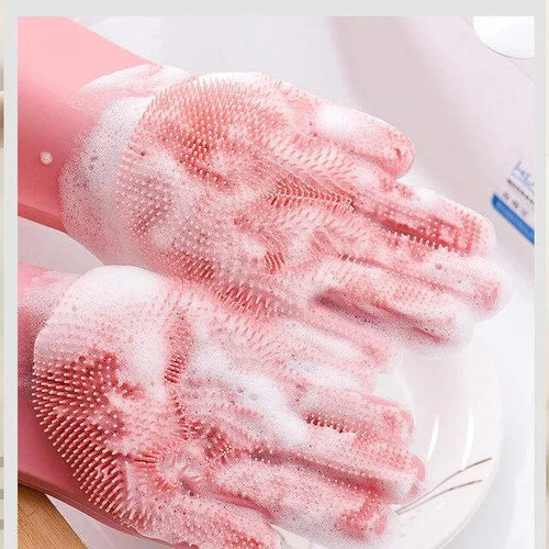 Silicone Cleaning Gloves (M)