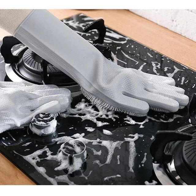 Silicone Cleaning Gloves (M)
