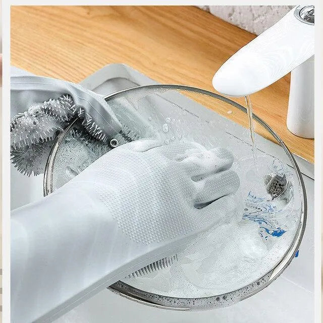 Silicone Cleaning Gloves (M)