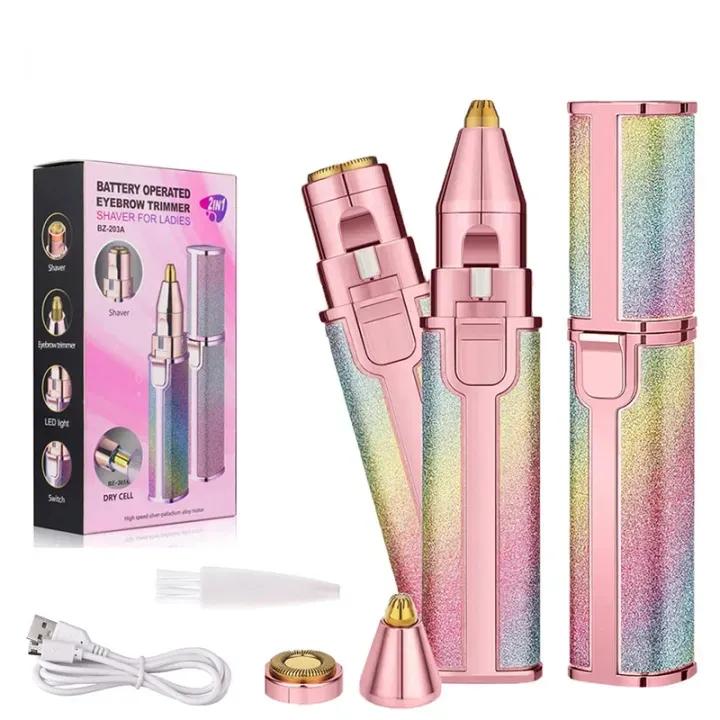 2-in-1 Rechargeable Eyebrow & Facial Hair Trimmer (M)