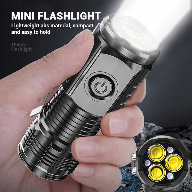 3-Core LED Rechargeable Tactical Flashlight