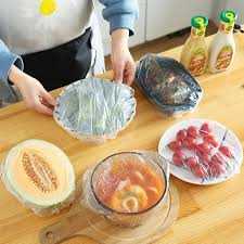 Disposable Food Cover Plastic Wrap Elastic Food Lids For Fruit Bowls Cup Cap Storage Kitchen Fresh Keeping Saver Bag