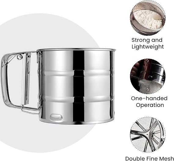 Stainless Steel Flour Sifter (Baking Sieve)
