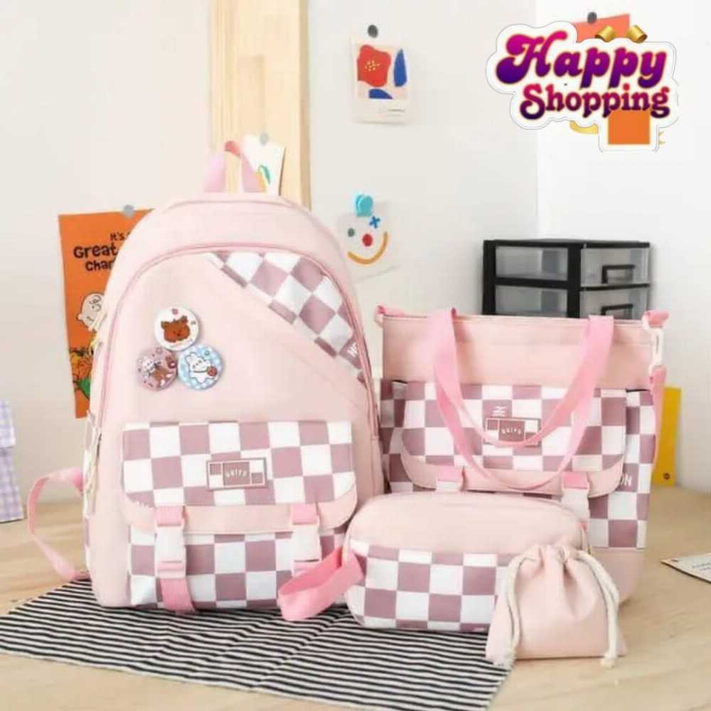 4-Piece School Bag & Backpack Set for Girls
