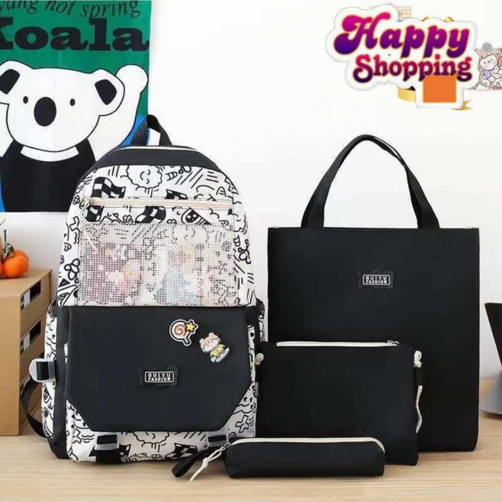 4-Piece School Bag & Backpack Set for Girls