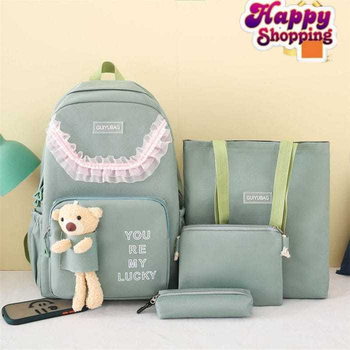 4-Piece School Bag & Backpack Set for Girls