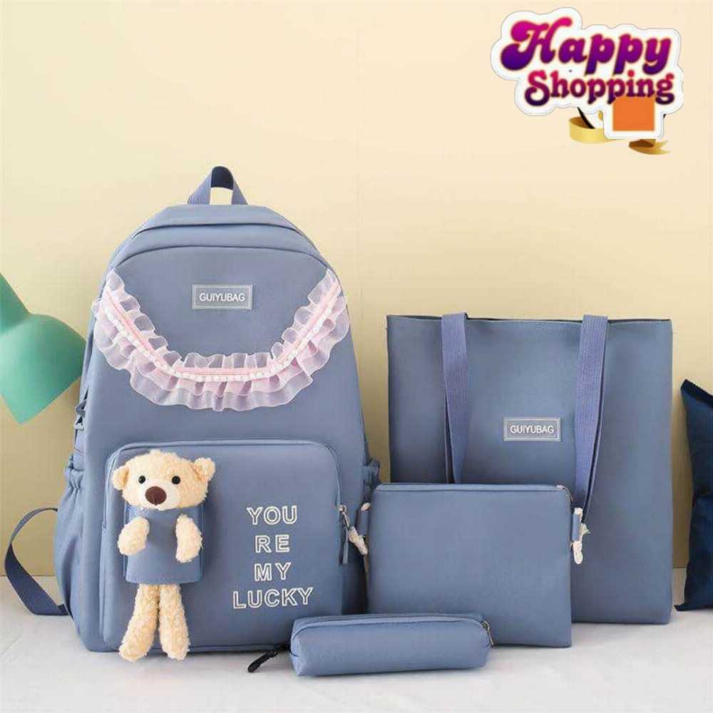 4-Piece School Bag & Backpack Set for Girls