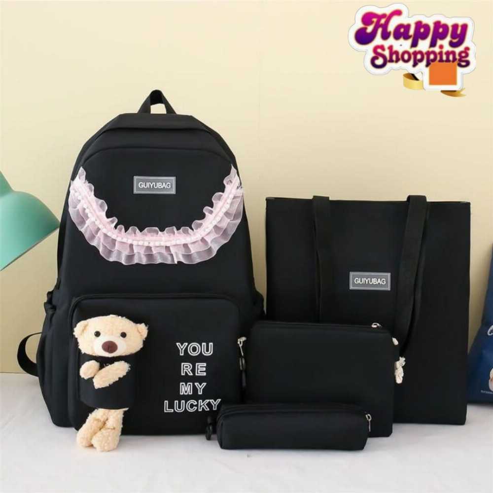 4-Piece School Bag & Backpack Set for Girls
