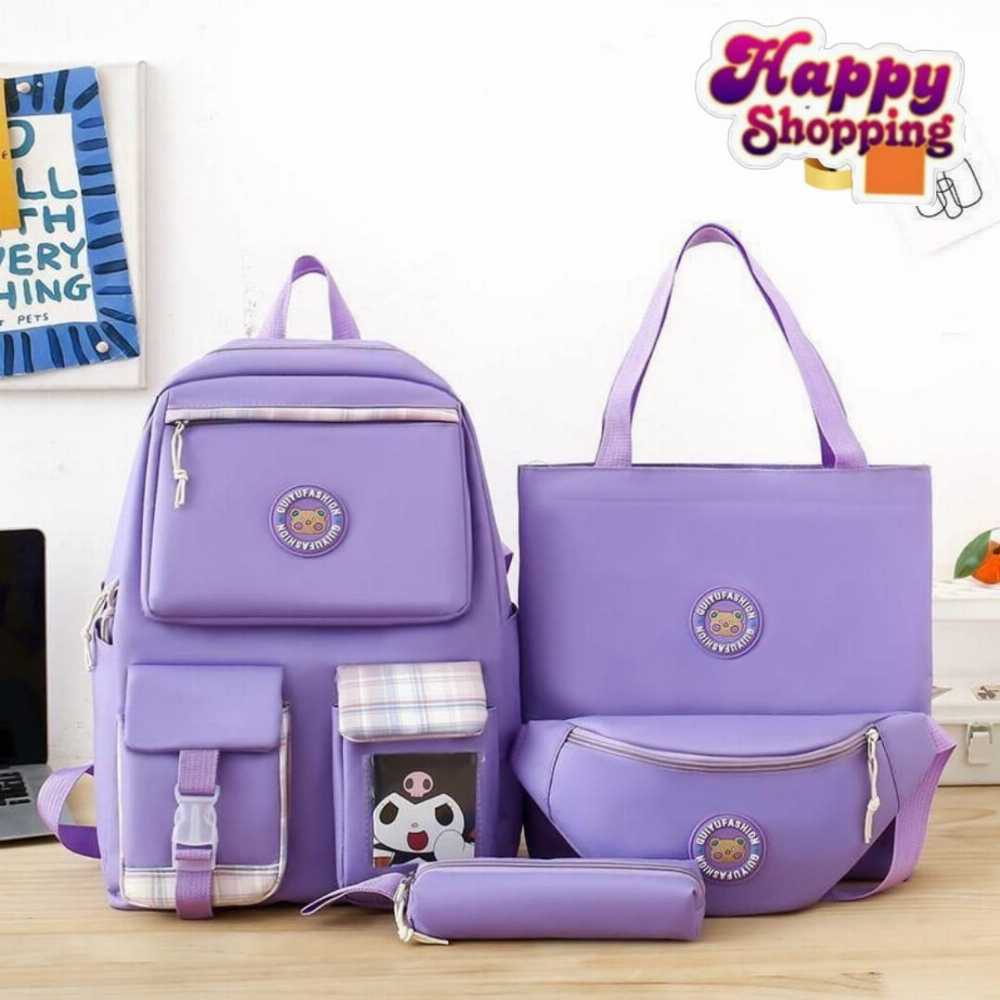 4-Piece School Bag & Backpack Set for Girls