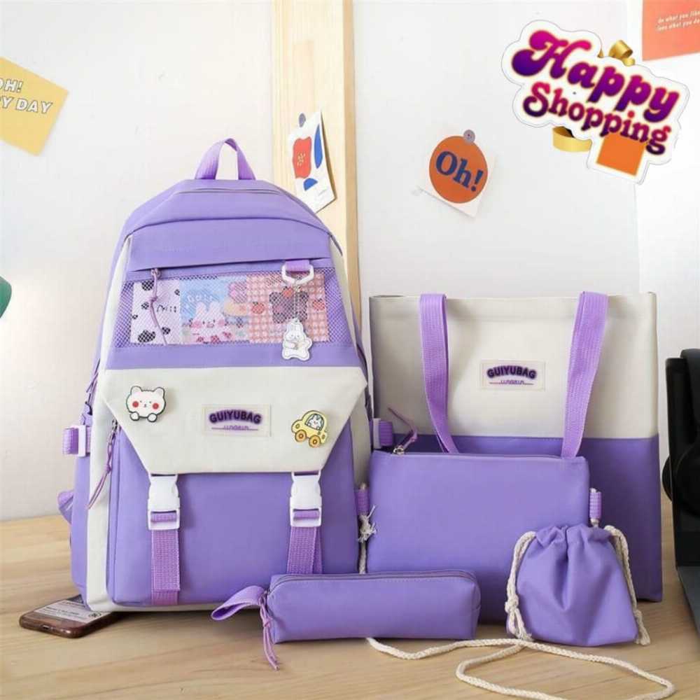 4-Piece School Bag & Backpack Set for Girls
