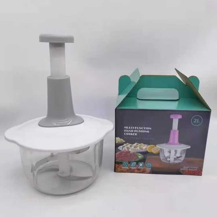Hand Press Vegetable Cutter & Chopper (2L)
