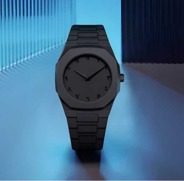 Aura Quartz Watch – Black Arabic Dial (Men's)