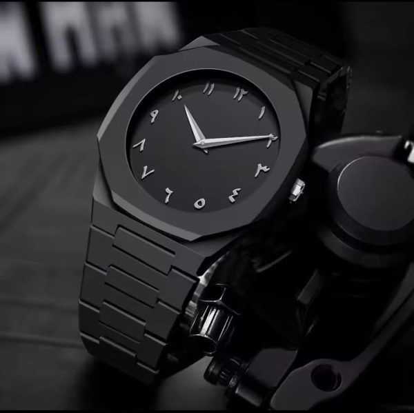 Aura Quartz Watch – Black Arabic Dial (Men's)