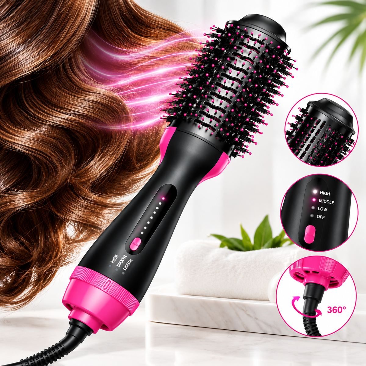 Professional Hot Air Styling Brush