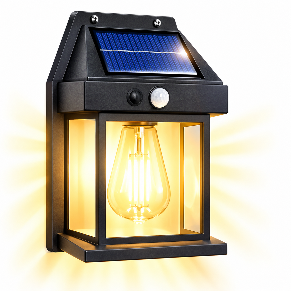 Solar Motion Sensor Security Wall Lamp